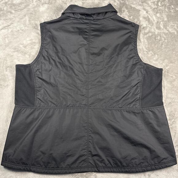 Columbia Women's Black Puffer Fleece Lined Vest Insulated Full Zip Size 3x - Picture 2 of 7